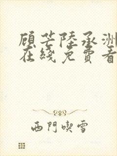 顾芒陆承洲小说在线免费看