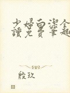 少妇白洁全文阅读免费笔趣阁