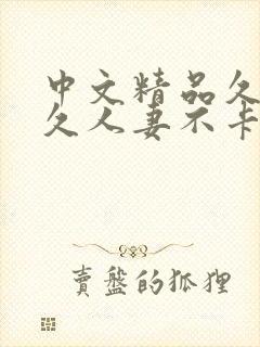 中文精品久久久久人妻不卡蜜臀