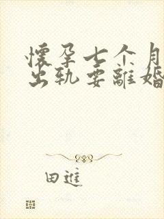 怀孕七个月老公出轨要离婚