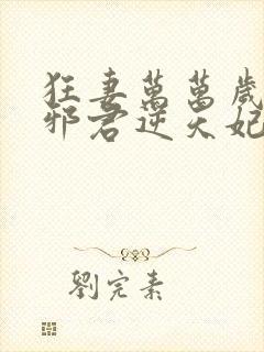 狂妻万万岁腹黑邪君逆天妃封面