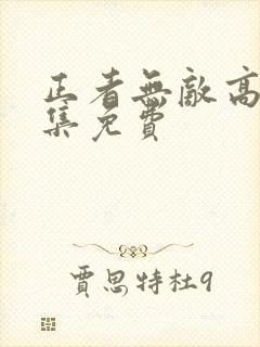 正者无敌高清全集免费封面