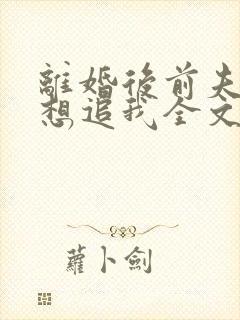 离婚后前夫总是想追我全文免费阅读