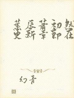 叶辰萧初然最新更新章节在线阅读