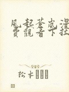 风起苍岚漫画免费观看下拉式六漫画