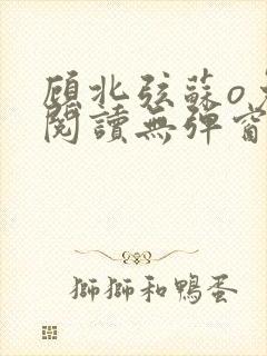 顾北弦苏o免费阅读无弹窗佟