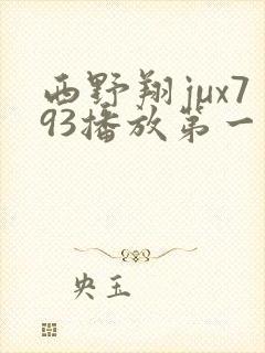 西野翔jux793播放第一季封面