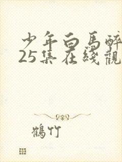 少年白马醉春风25集在线观看免费