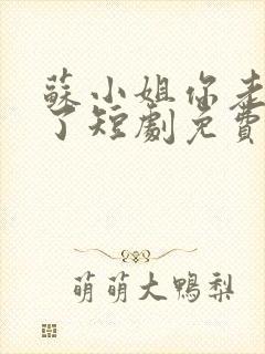 苏小姐你老公掉了短剧免费看