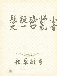 悬疑恐怖小说推文一口气看完封面