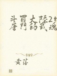 斗罗大陆2绝世唐门的武魂