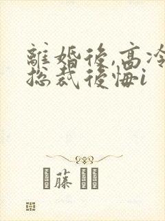 离婚后,高冷女总裁后悔i