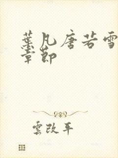 叶凡唐若雪最新章节封面