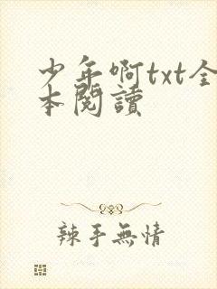 少年啊txt全本阅读
