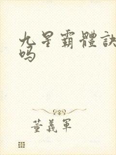 九星霸体诀好看吗封面