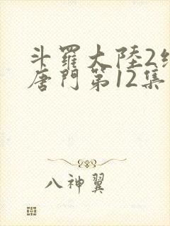 斗罗大陆2绝世唐门第12集封面
