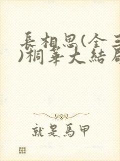 长相思(全三册)桐华大结局封面