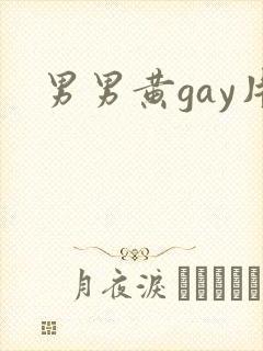 男男黄gay片