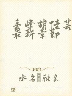 秦峰胡佳芸小说最新章节