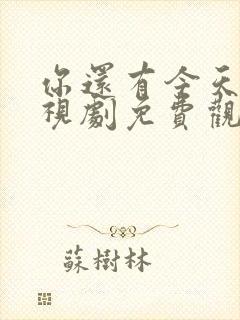 你还有今天 电视剧免费观看全集完整版