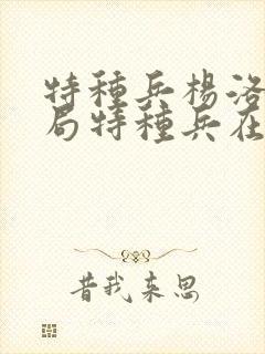 特种兵杨洛大结局特种兵在都市