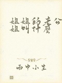 姐姐的老公的姐姐叫什么