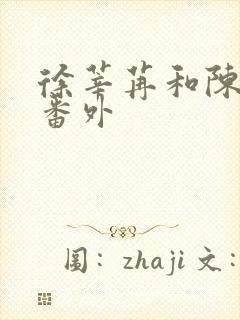 徐莘苒和陈景之番外