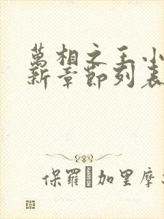 万相之王小说最新章节列表最