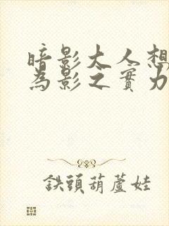 暗影大人想要成为影之实力者小说