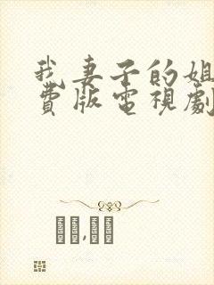 我妻子的姐姐免费版电视剧在线观看封面