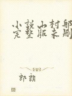 小说山村那点事完整版未删减小说