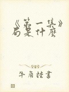 《第一集》大结局是什么封面