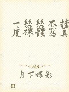 一丝丝不挂大尺度裸体写真