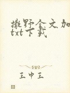 撒野全文加番外txt下载封面