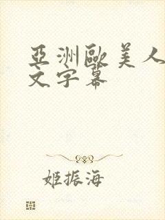 亚洲欧美人成中文字幕