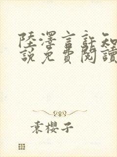 陆泽言许知夏小说免费阅读最新章节