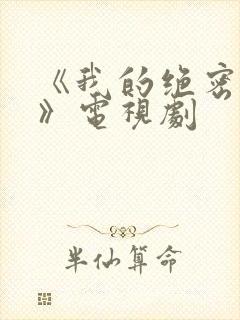 《我的绝密生涯》电视剧封面