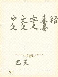 中文字幕精品久久久人妻