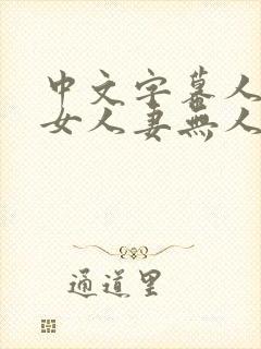 中文字幕人妻熟女人妻无人在线封面