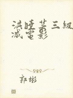 洪晓芸三级无删减电影