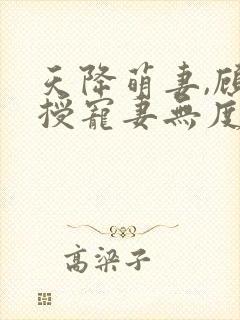 天降萌妻,顾教授宠妻无度封面