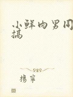 小鲜肉男同裸体搞封面