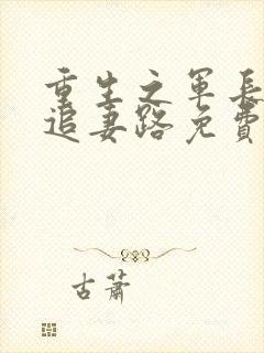 重生之军长漫漫追妻路免费阅读