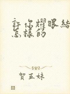 许你耀眼结局是怎样的