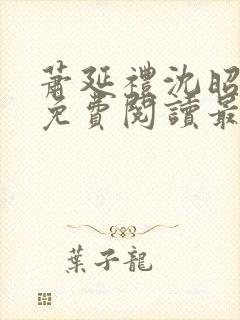 萧延礼沈昭全文免费阅读最新章节封面