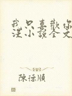 我只喜欢你的人没小说全文免费阅读