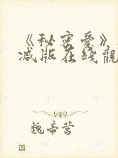《秘密爱》无删减版在线观看