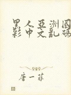 黑人亚洲国产精彩中文乱码av