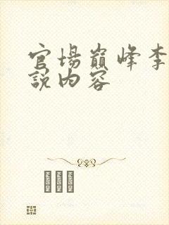 官场巅峰李霖小说内容