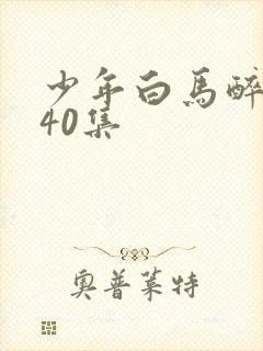 少年白马醉春风40集
